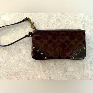 COACH Brown Wristlet